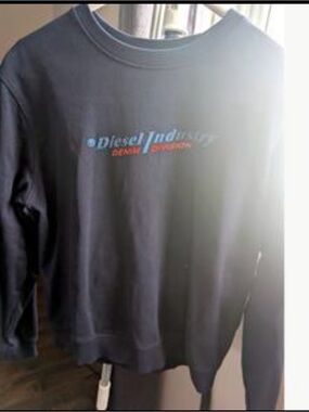 Diesel Black Crewneck with Blue and Red Logo